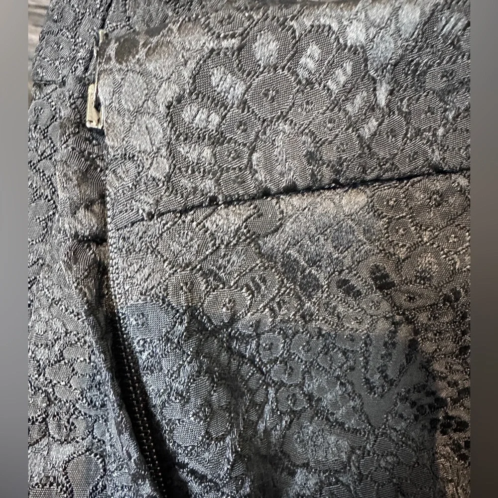 Dolce & Gabbana Jacquard Textured High-Waist Floral Embroidery Black Glam‎ 40/8 - Picture 10 of 10